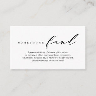 Honeymoon Fund, Modern romantisk design Tilläggskort