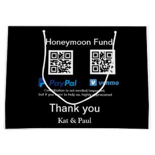 Honeymoon Fund PayPal Venmo QR-kod - tack