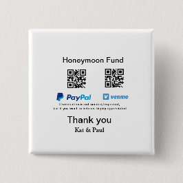 Honeymoon Fund PayPal Venmo QR-kod - tack Knapp