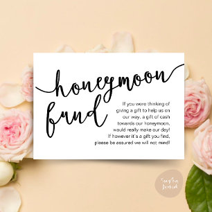 Honeymoon Fund Pengarar Wish, en not om gåvor Tilläggskort