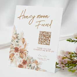 Honeymoon Fund QR Bröllop Modern Rustic