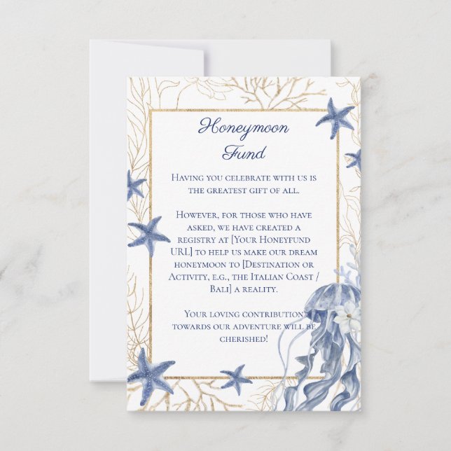 Honeymoon Fund QR Code Insert Card OSA Kort (Framsida)