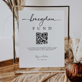 Honeymoon Fund Sign Pengarar Gift Donation Poster