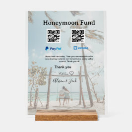 Honeymoon fund venomo paypal donation Q R couple
