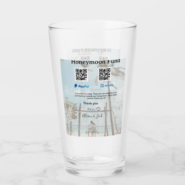 Honeymoon fund venomo paypal donation Q R couple Glaskopp (Framsida)