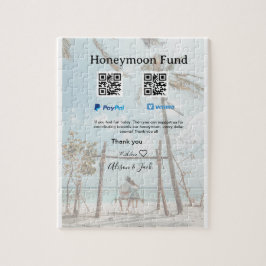 Honeymoon fund venomo paypal donation Q R couple Pussel