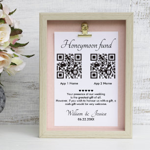 Honeymoon Fund with 2 QR Code Tilläggskort