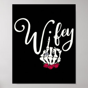 Honeymoon Gothic Bride Goth Bröllop Goth Wife Husb Poster