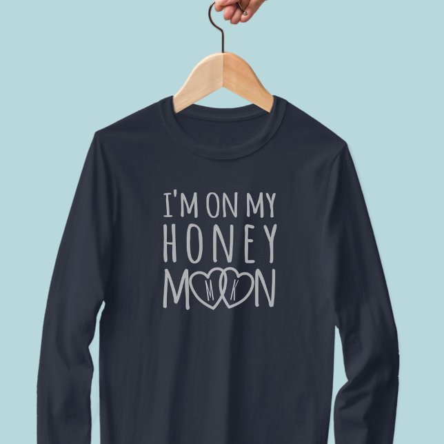 Honeymoon Heart Monogram Couppes T-Shirt (Off on your Honeymoon? Treat yourselves to matching shirts. Just add your initials!)