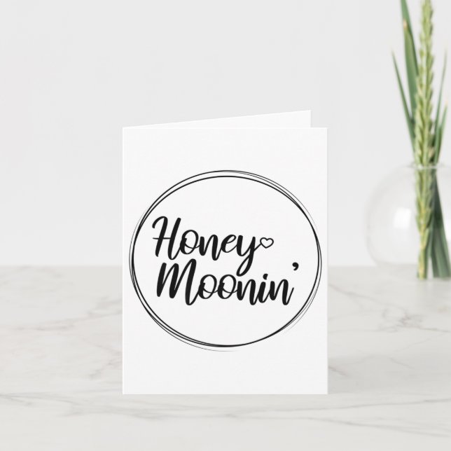 Honeymoon Honeymoonin Bride Groom Vacation Premium Kort (Framsida)