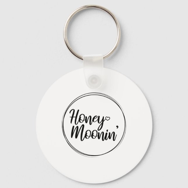 Honeymoon Honeymoonin Bride Groom Vacation Premium Nyckelring (Framsida)