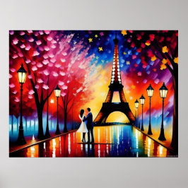Honeymoon i Paris (Eiffel Torn) nr 1 Poster