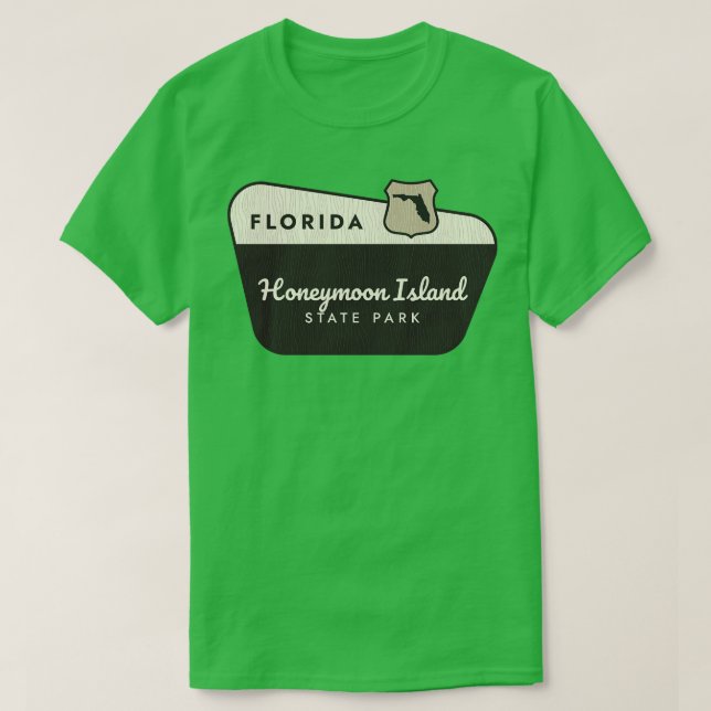Honeymoon Island State Park Florida Välkomsttecken T Shirt (Design framsida)
