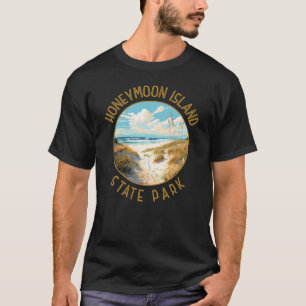 Honeymoon Island State Park Retro Distress T Shirt