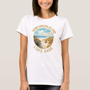 Honeymoon Island State Park Retro Distress T Shirt