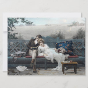 Honeymoon (Make och frun på en bench) Kort
