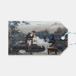 Honeymoon (Make och frun på en bench) Presentetikett