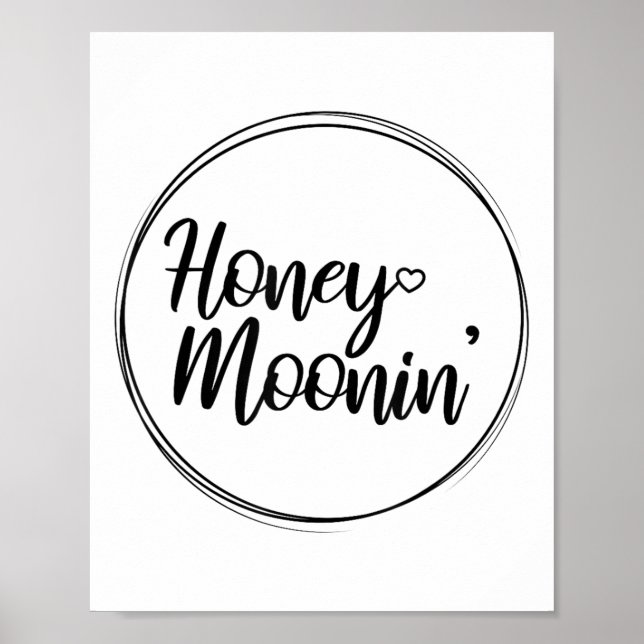 Honeymoon par Bröllop Honeymoonin Brides Groom Poster (Framsidan)