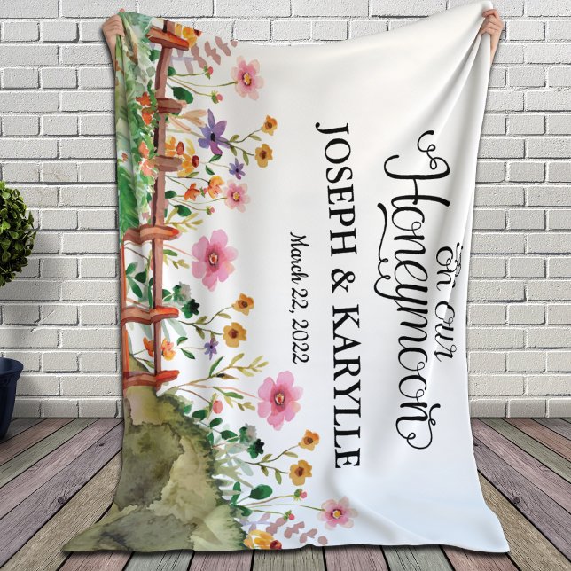 Honeymoon Personlig Blanket för Newlyweds Fleecefilt (Skapare uppladdad)