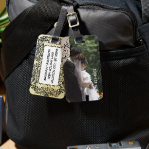 Honeymoon Personlig Photo Luggage Tag Bagagebricka