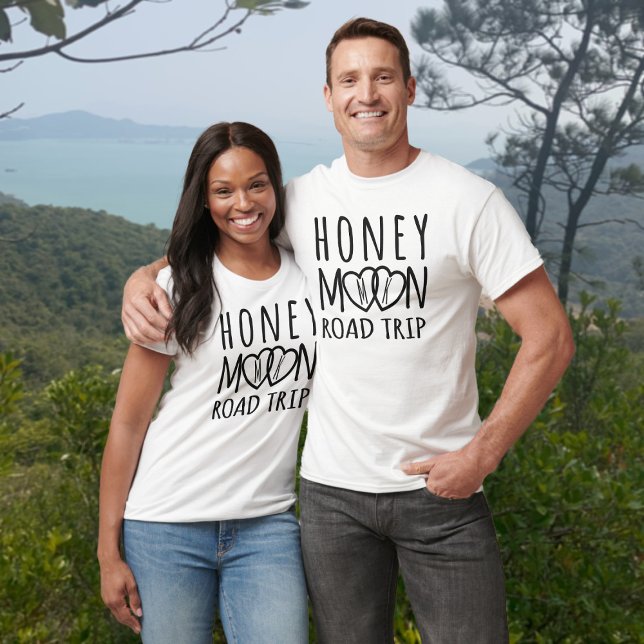 Honeymoon Road Resa Matching Couples T-Shirt (Skapare uppladdad)
