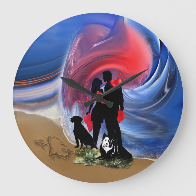 Honeymoon Valentine-par Stor Klocka (Framsida)