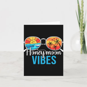 Honeymoon Vibes Par Vacation Bröllop Bride Gro Kort