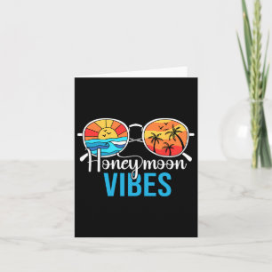 Honeymoon Vibes Par Vacation Bröllop Bride Gro Kort