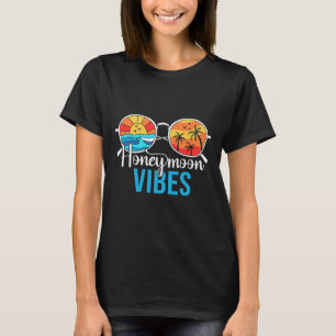 Honeymoon Vibes Par Vacation Bröllop Bride Gro T Shirt