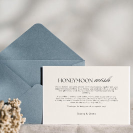 Honeymoon vill ha tillbaka mönster-pengarna. tilläggskort