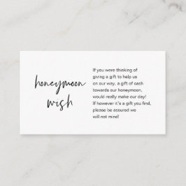 Honeymoon Wish and Fund, Modern Script Tilläggskort