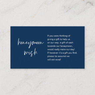 Honeymoon Wish and Fund, Navy Blue Tilläggskort