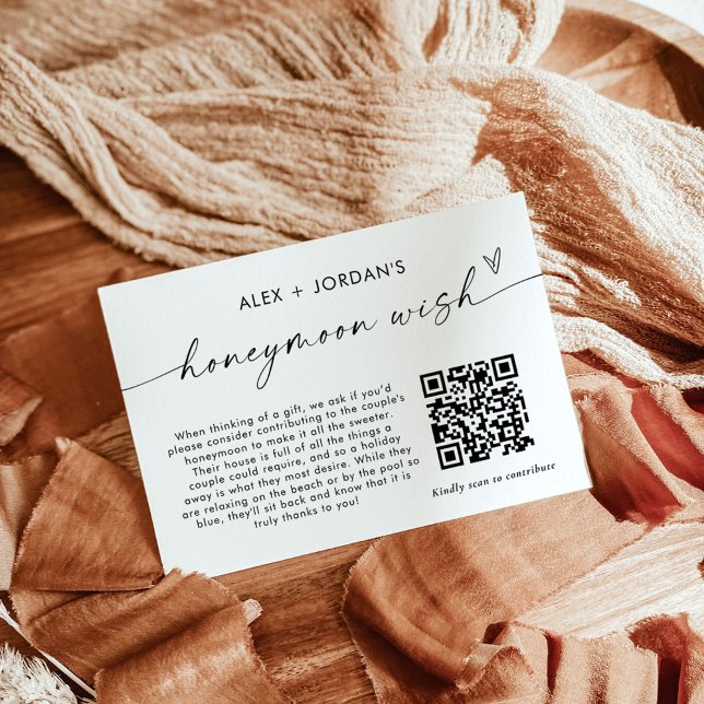 Honeymoon Wish Card | Kod Honeymånfond Tack Kort (Skapare uppladdad)