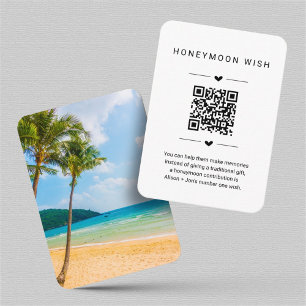 Honeymoon Wish/Fund Card w QR-kod Infoga Tilläggskort