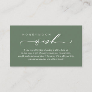 Honeymoon Wish, Fund, Classy Bröllop Tilläggskort
