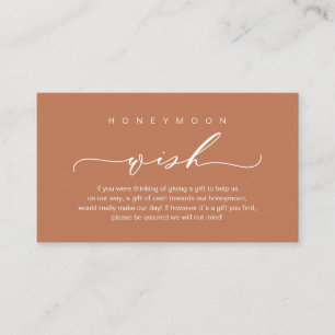 Honeymoon Wish, modern romantisk design Tilläggskort