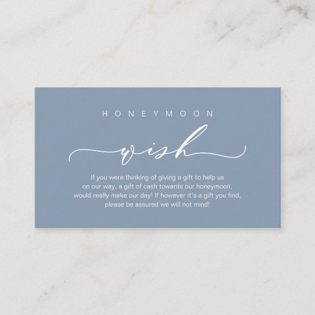 Honeymoon Wish, modern romantisk design Tilläggskort (Framsida)