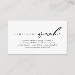Honeymoon Wish, modern romantisk design Tilläggskort