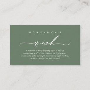 Honeymoon Wish, modern romantisk design Tilläggskort