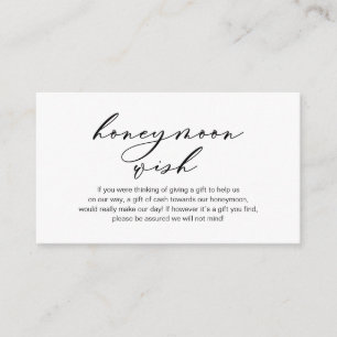 Honeymoon Wish, modern romantisk design Tilläggskort