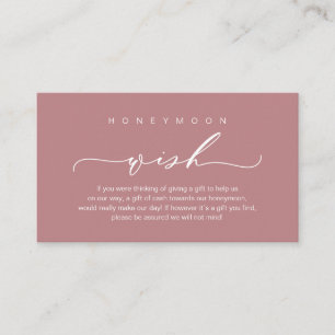 Honeymoon Wish, modern romantisk design Tilläggskort