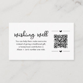 Honeymoon Wishing-Wishing-kort med QR-kod för info Tilläggskort