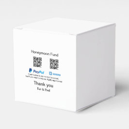Honeymoonfond PayPal Venmo QR-kod tack Presentaskar