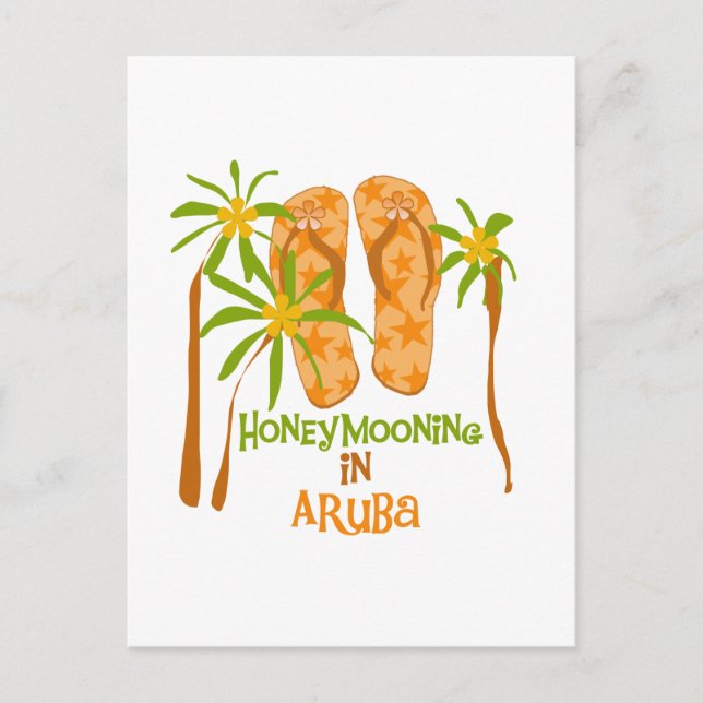 Honeymooning i Aruba Postcard Vykort (Framsida)