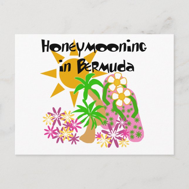 Honeymooning i Bermuda Vykort (Framsida)