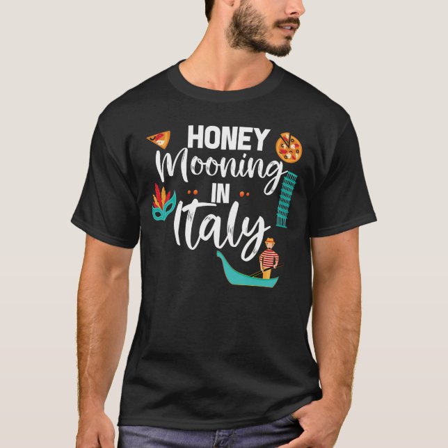 Honeymooning i Italien Parple Matching Vacation T Shirt (Framsida)