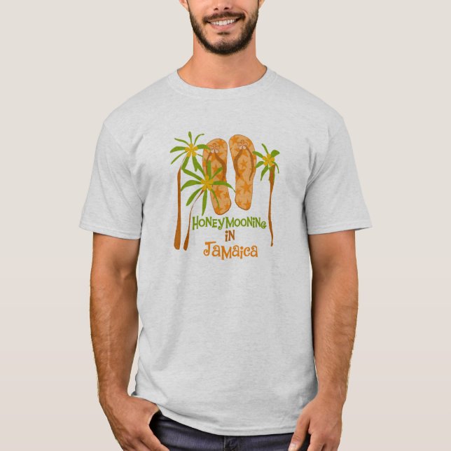 Honeymooning i Jamaica T-shirt (Framsida)