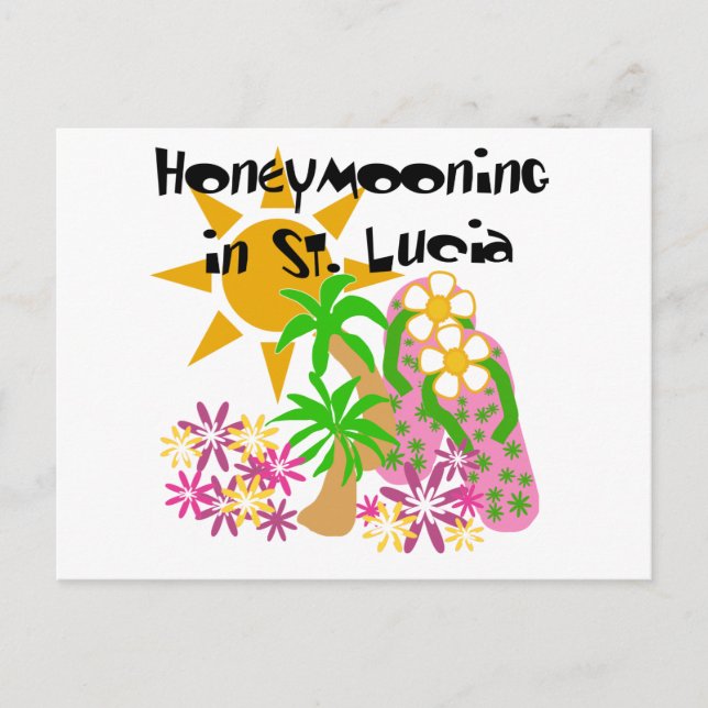 Honeymooning i Saint Lucia Vykort (Framsida)