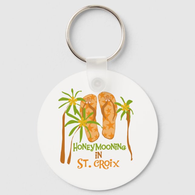 Honeymooning i St. Croix Keychain Nyckelring (Framsida)