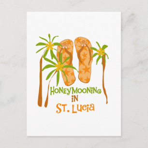 Honeymooning i St Lucia Postcard Vykort
